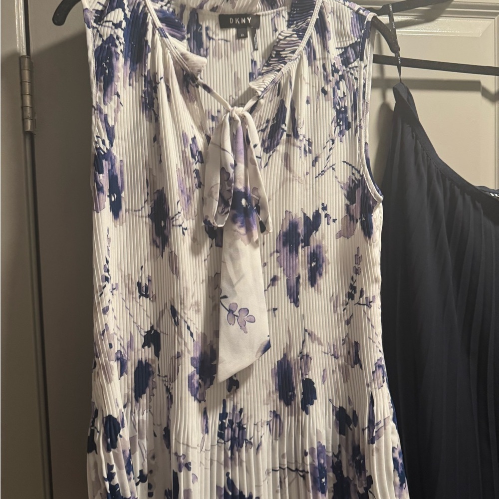 DKNY Purple and White Floral Dress